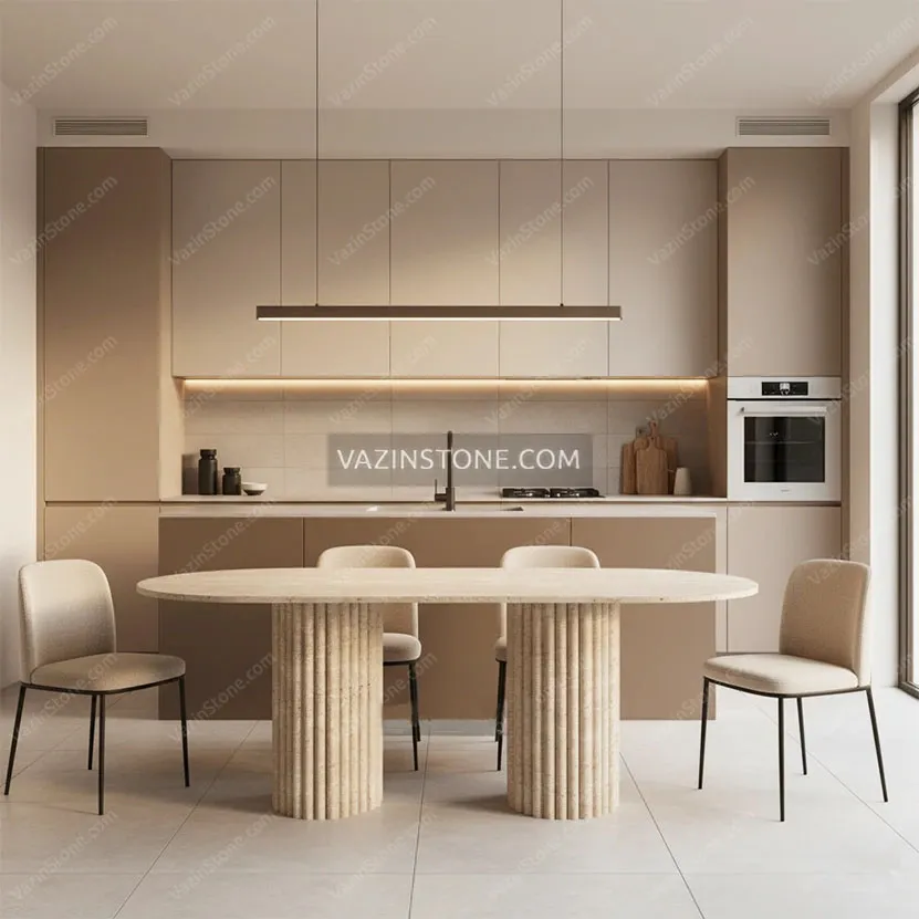 Temis stone dining table