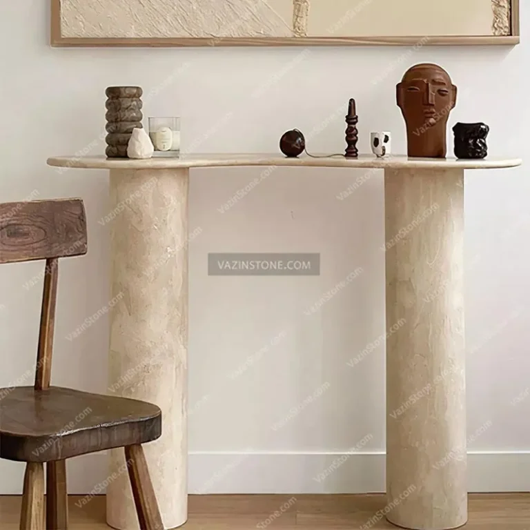 Fall stone table at home