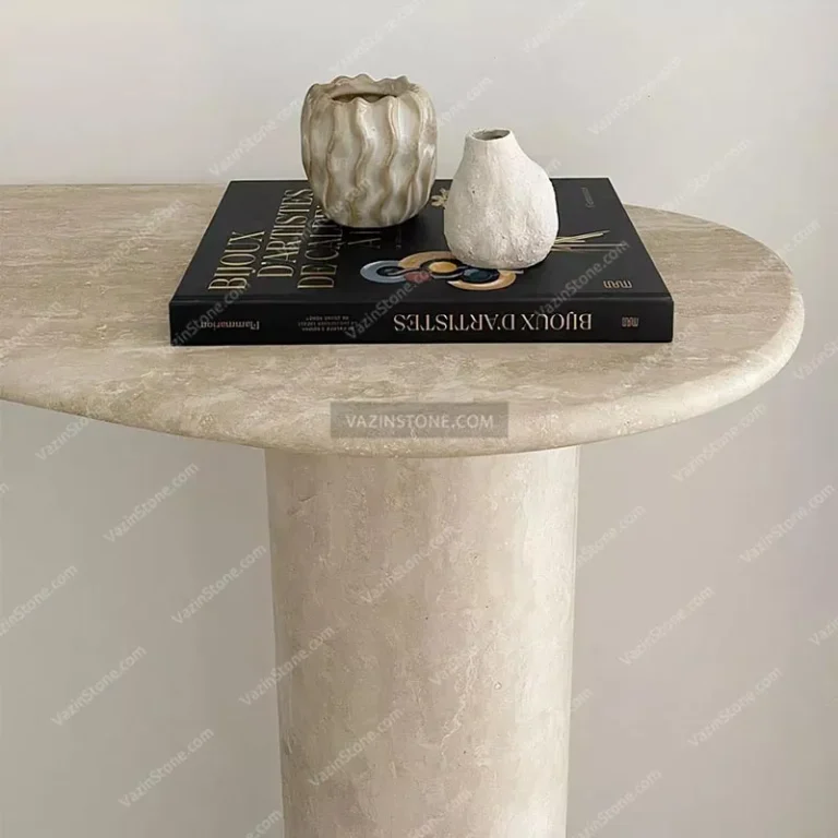 Fall stone table closeup
