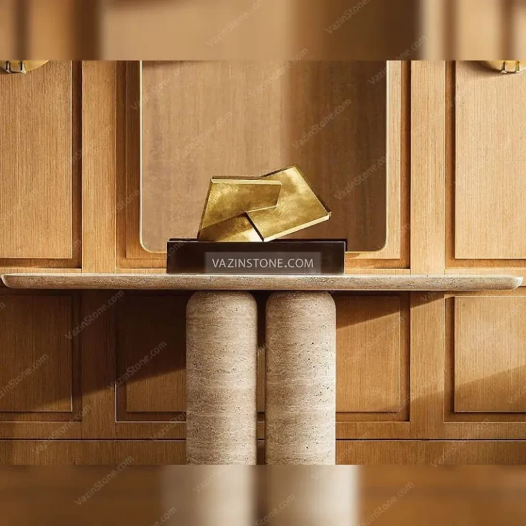 Nancy stone table with a stone accessory