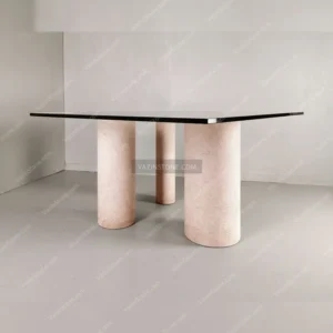 Taban stone dining table from a different angle