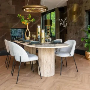 Temis stone dining table in the dining room picture