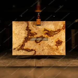 Sunset onyx slab stone picture