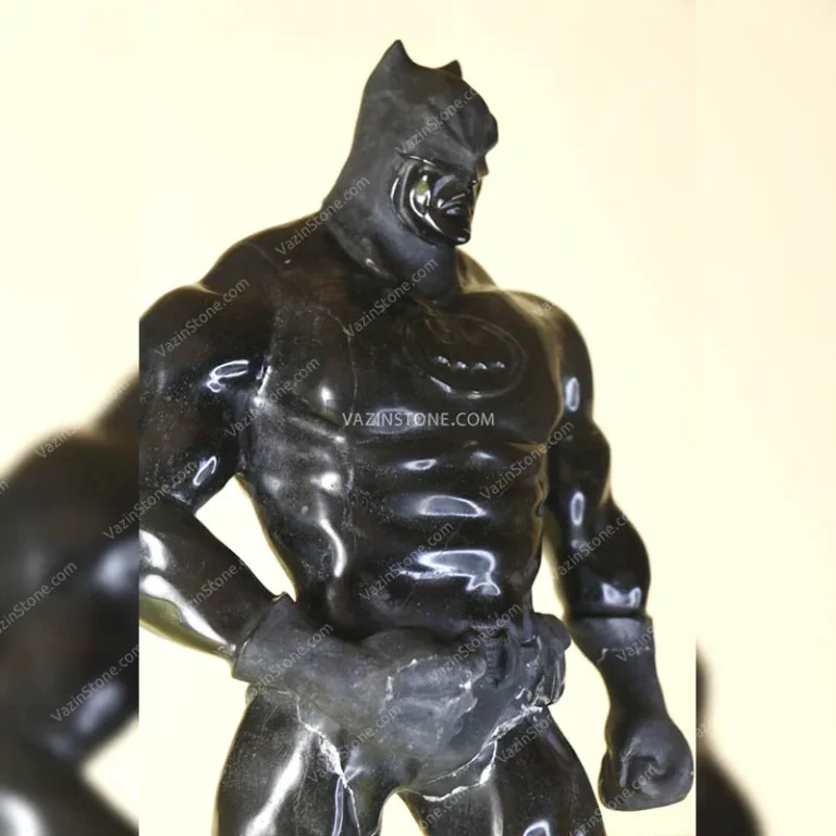 Batman stone sculpture closeup