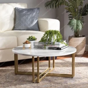 Circular coffee table picture