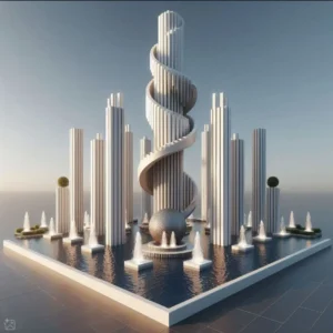 picture of Fountain design with AI