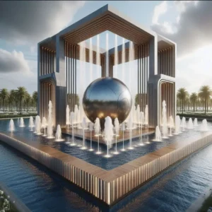 picture of Fountain design with AI