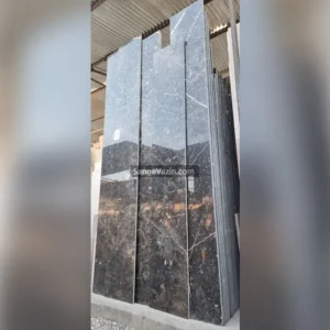 Golden black marble tile picture