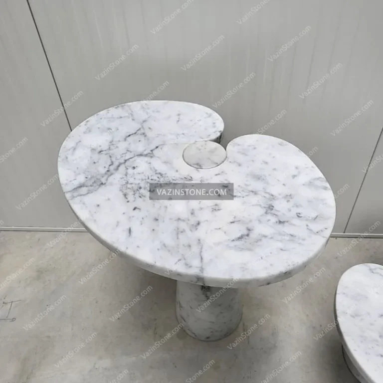 Niloofar stone side table from above