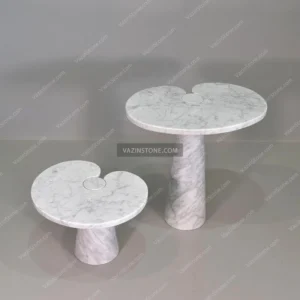 White Niloofar stone side table