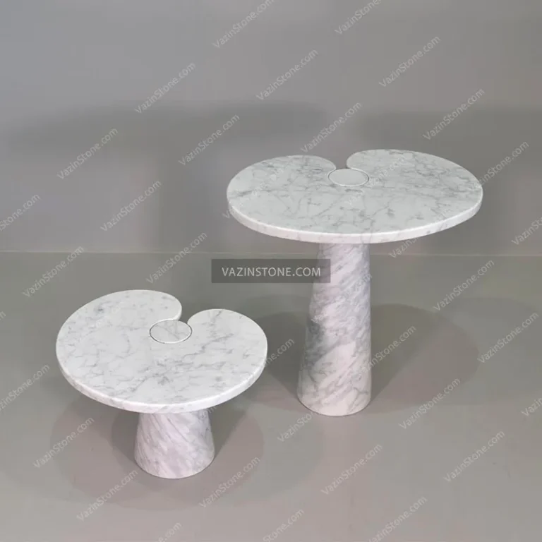 White Niloofar stone side table