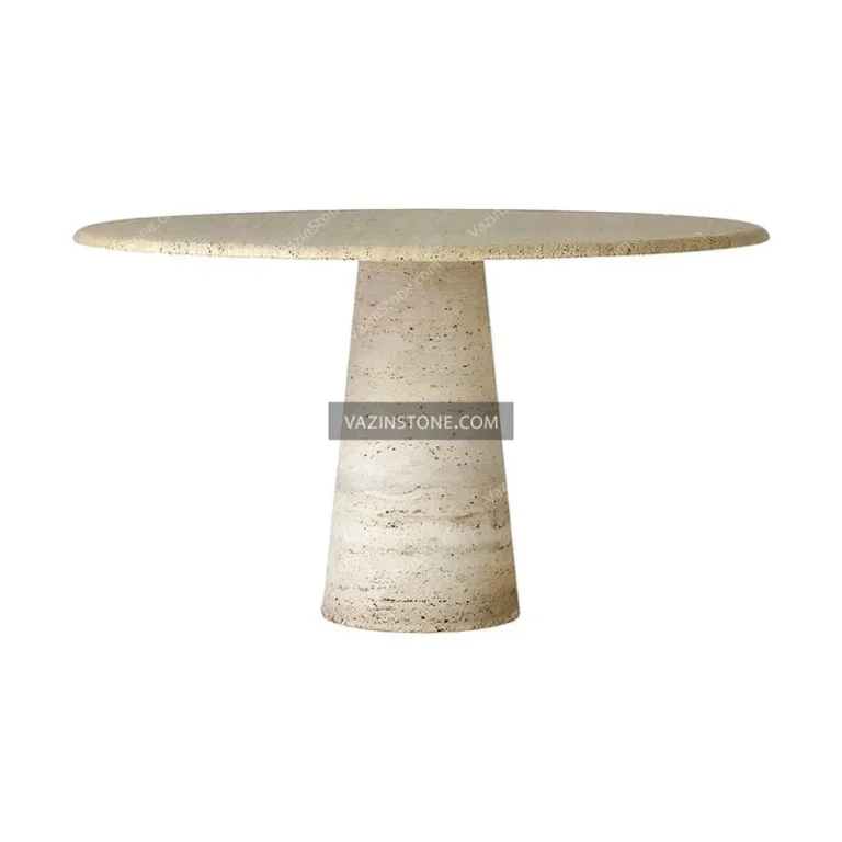 Shilan stone dining table with travertine