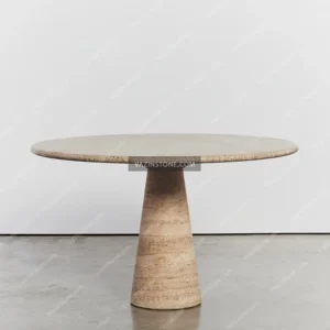Shilan stone dining table with travertine