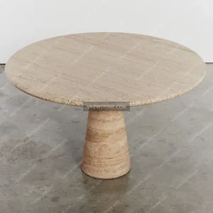 Shilan stone dining table with travertine