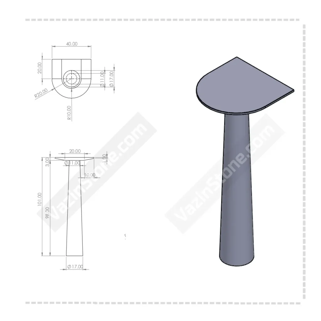 3D custom design of stone table
