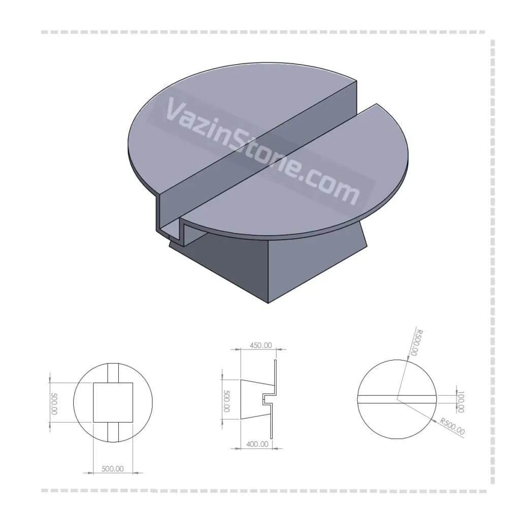 3D custom design of stone table