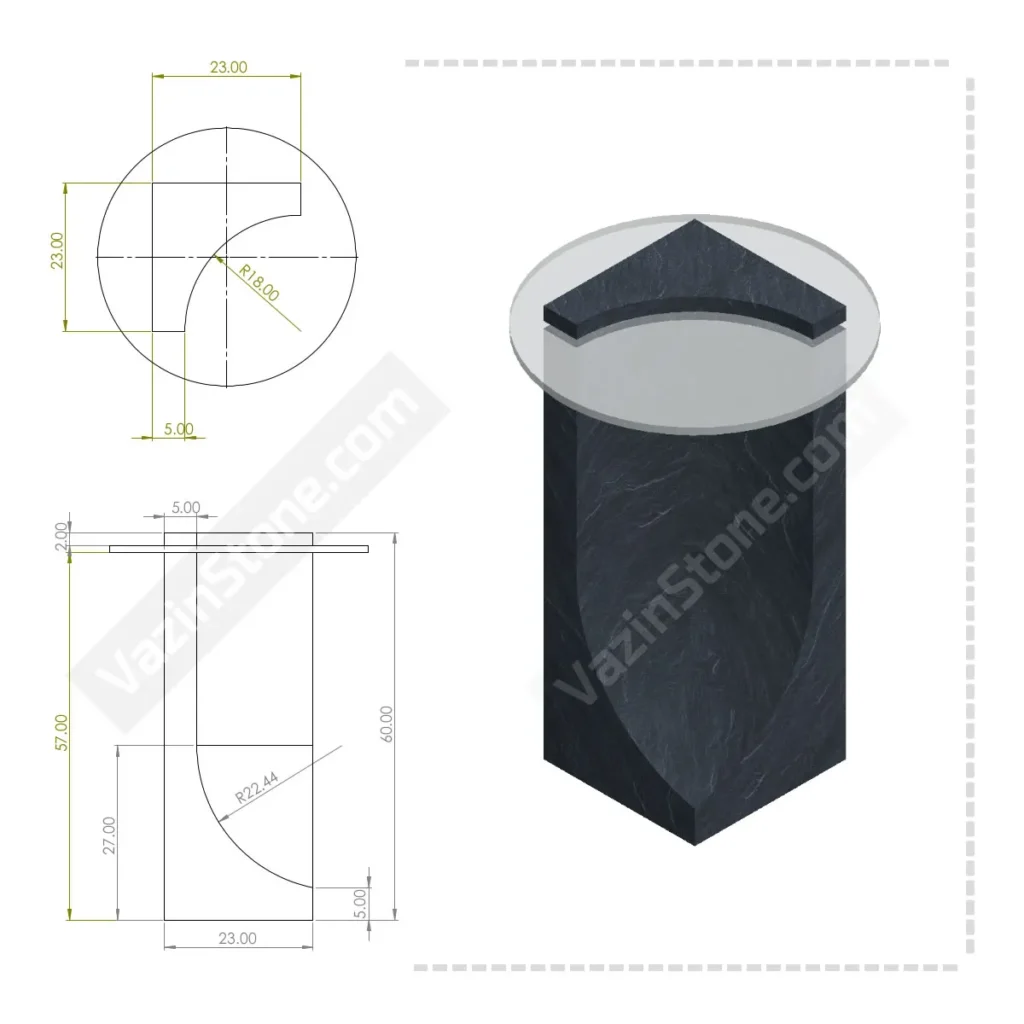 3D custom design of stone table