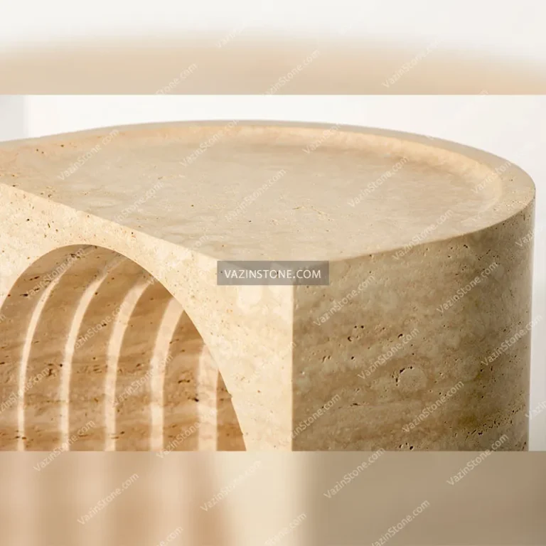 Lomista stone side table closeup