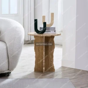 Ora stone side table in the living room