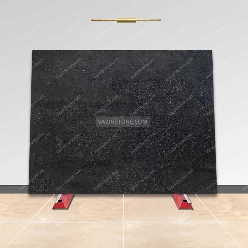 Abyssal black granite slab stone picture