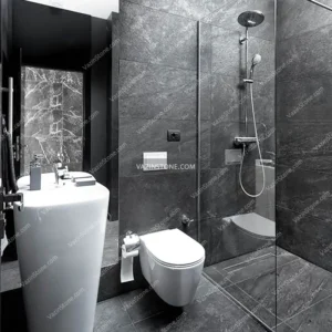 Gray Basalt and marble as bathroom stones picture