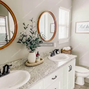 White bathroom stone picture