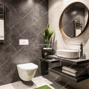 Black and gray marble bathroom stone picture
