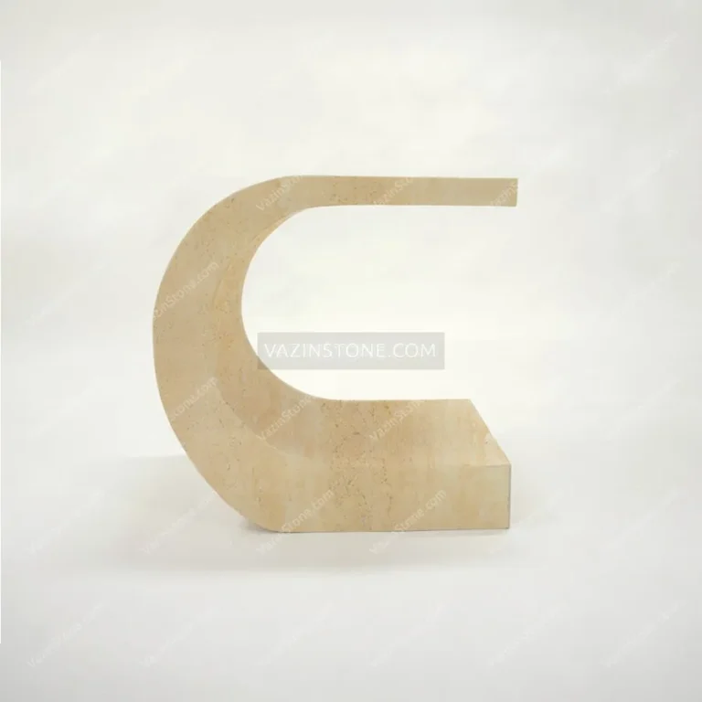 Cylora stone side table from different angle