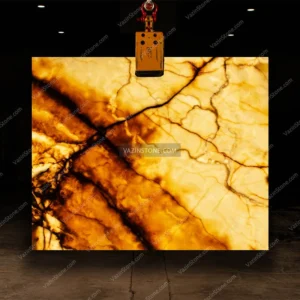 Backlighting of the Glory Onyx Slab Stone