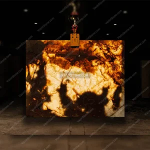 Backlighting of the Royal Glory Onyx Slab Stone