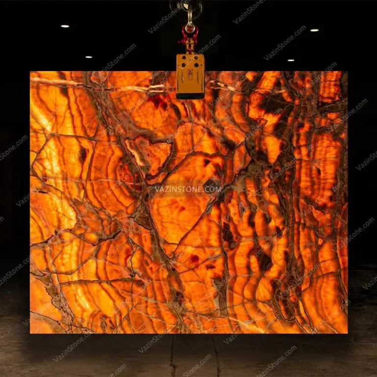 Backlighting of the Sparllo Onyx Slab Stone