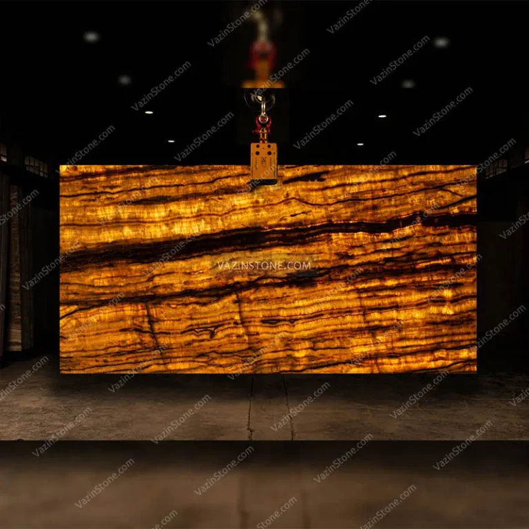 Wavy Sunset Onyx Slab Stone with different pattern