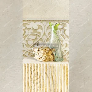 Photo of the glass and stone flower pot