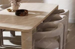 Travertine stone dining table Picture