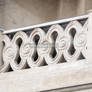 Outdoor stone handrail