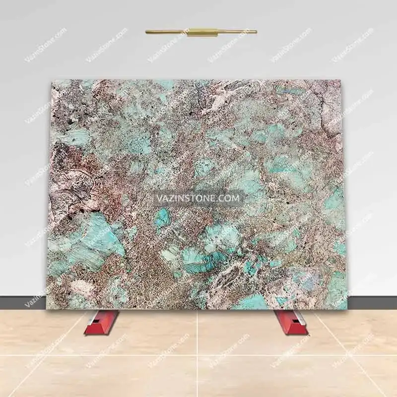 Amazonite quartzite slab stone