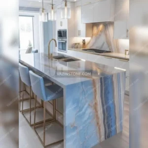 Blue onyx countertop