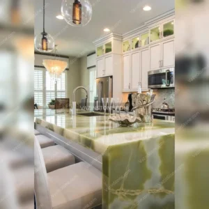 Green onyx countertop