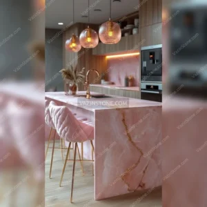 Pink onyx countertop