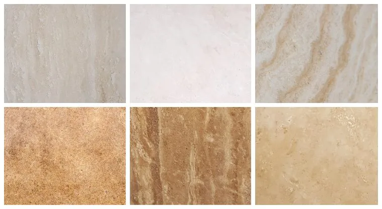 Travertine collection for stone tables