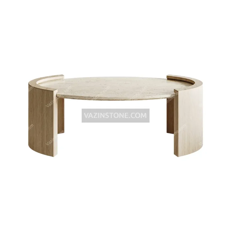 Artas stone coffee table from different angle