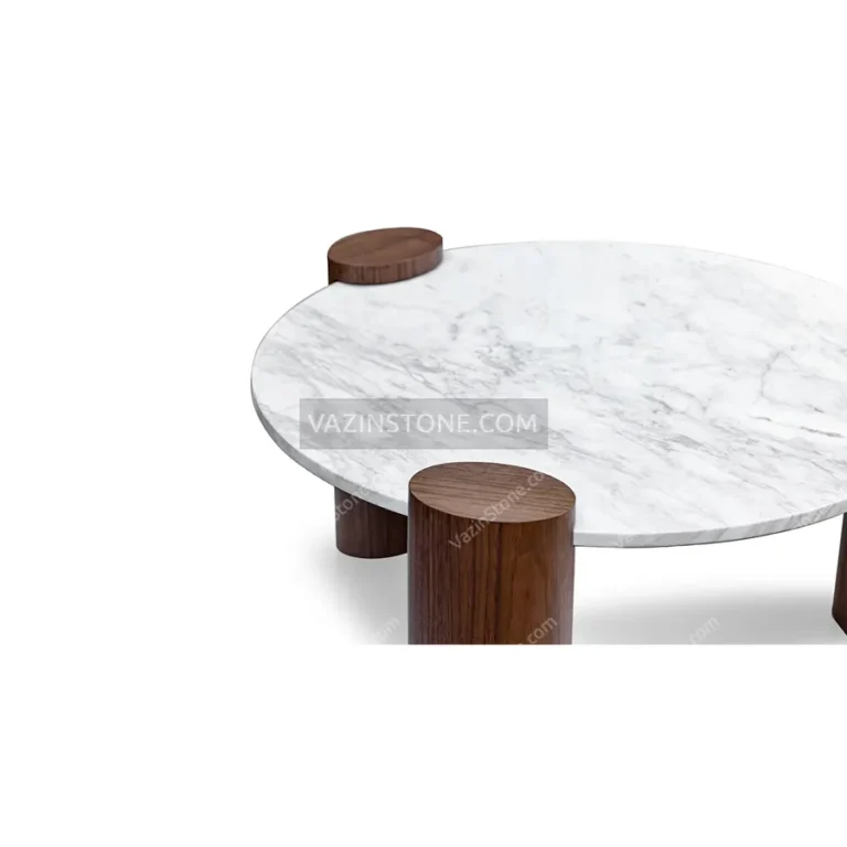 Marbelo stone coffee table closeup