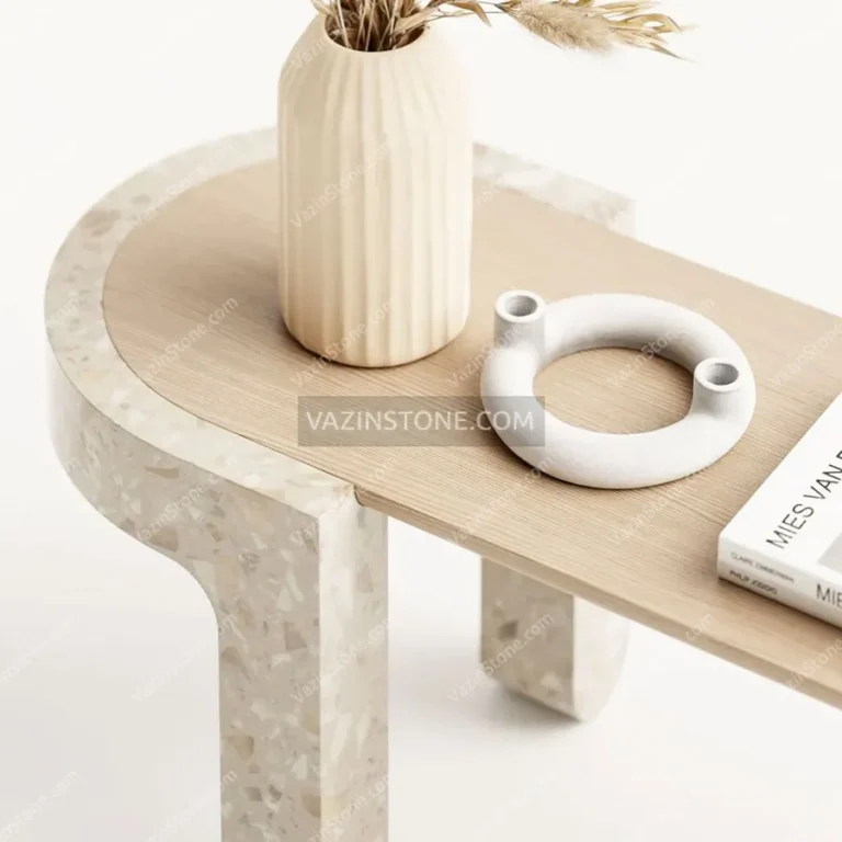 Neora stone coffee table closeup