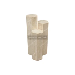 Hexagon stone side table