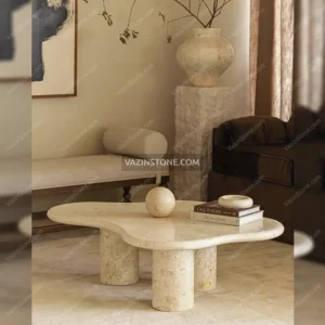 Ayla stone table in a hall