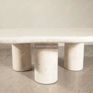 Aylas stone coffee table closeup