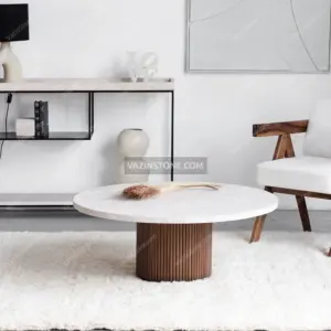 Loto stone coffee table with light a atmpsphere