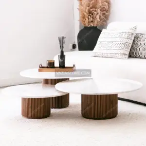 Loto stone coffee table with furniture