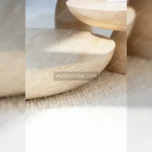 Luna stone tables closeup