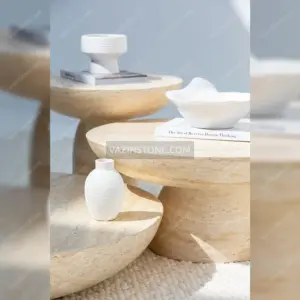 Luna stone table set with accessories